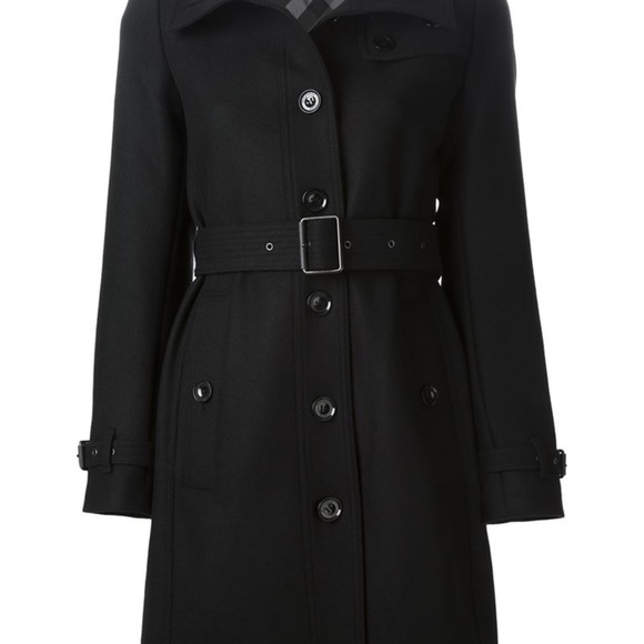 Burberry Brit Wool Blend Trench Coat - Picture 1 of 13